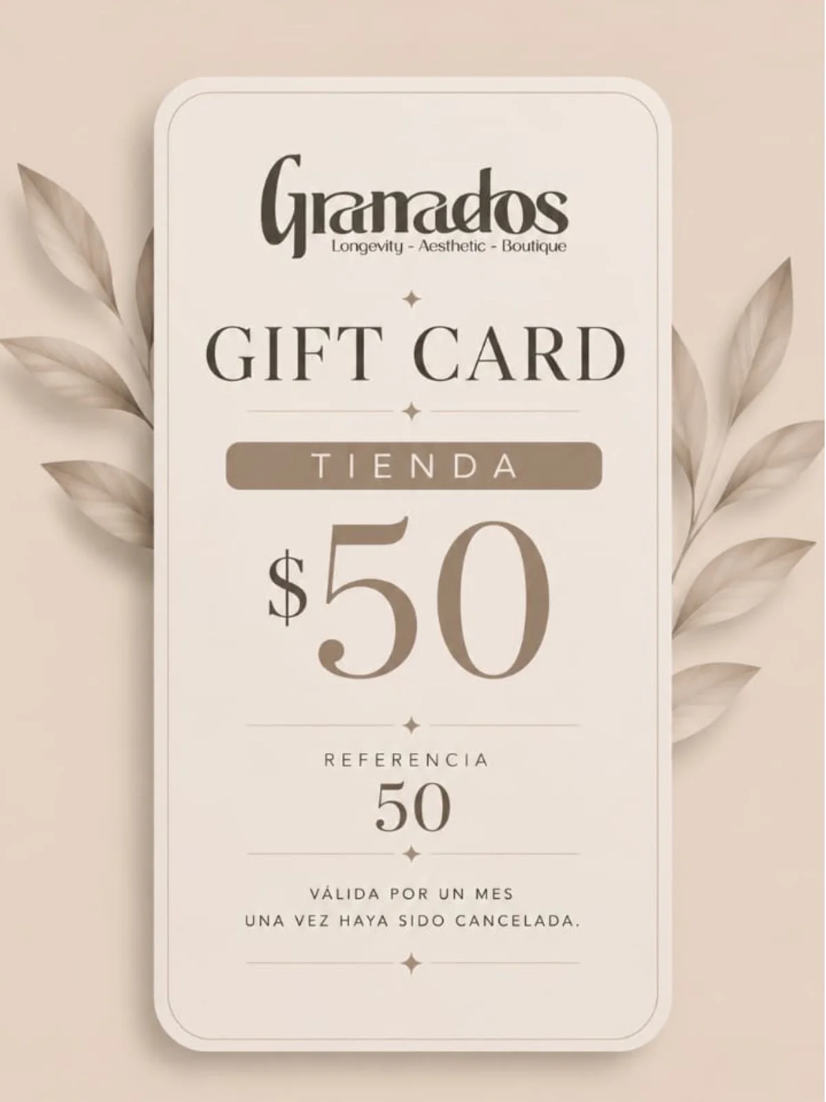 Gift Card Online Tienda