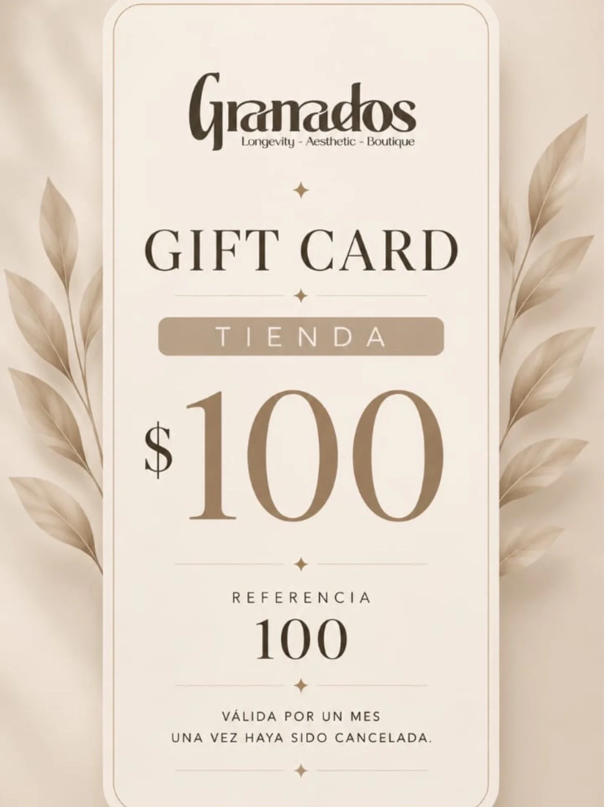 Gift Card Online Tienda